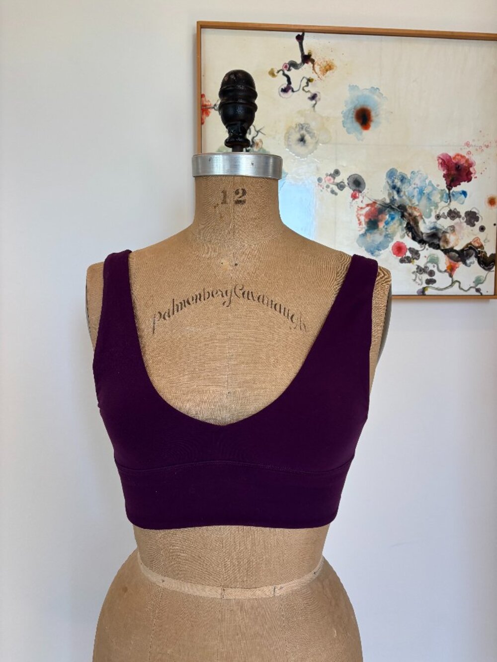Womens Lululemon Purple V-Neck Sports Bra